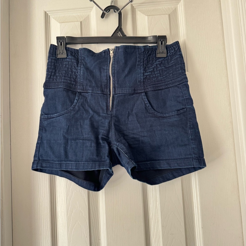 Love Culture High Waist Dark Blue Shorts